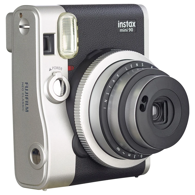 Fujifilm Instax Mini 90 NEO классическая черно коричневая мгновенная пленка камера + белая Fuji