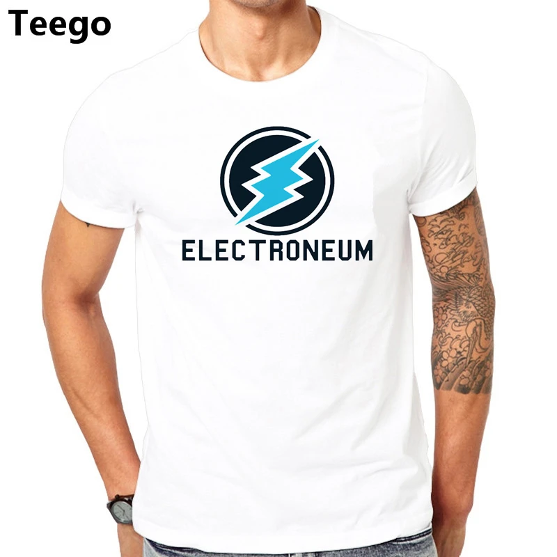 Electroneum криптовалюта футболка для мужчин короткий рукав Новинка стиль новинка с