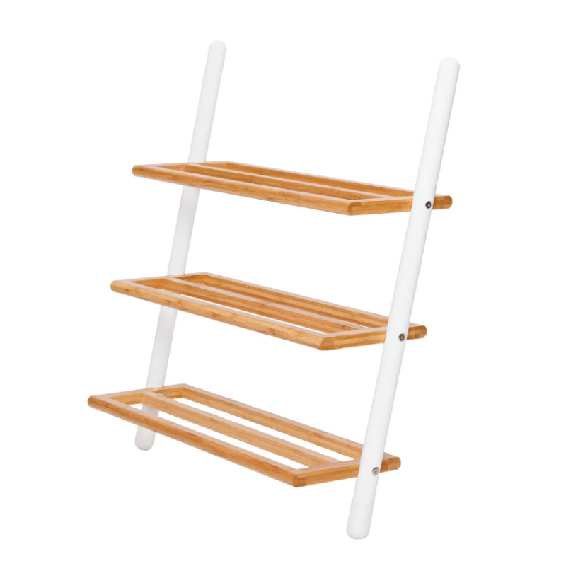 Shoe Rack Assemble 3 Ties Rack Stand White Shoes Organizer Shelf Entryway Furniture Home Decor