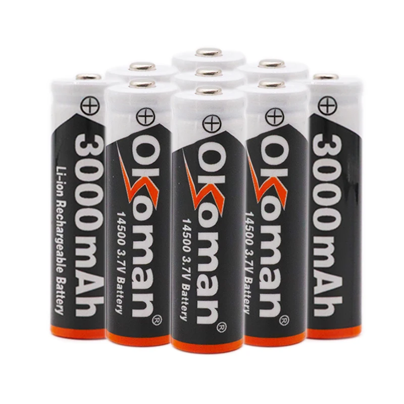 2-20 шт./лот EastFire AA 14500 3800mah 3,7 V литий-ионные аккумуляторы и светодиодный фонарик