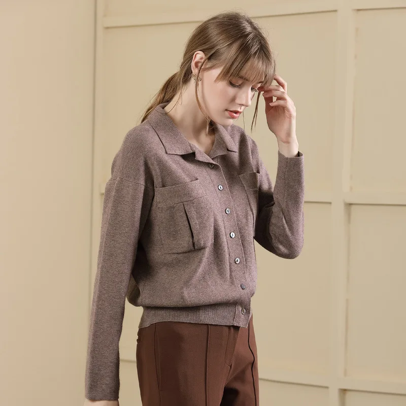 Women's cardigan knitting unlined sweater 2018 New arrival single-breasted Autumn and Winter women's knitted sweater coat 18081