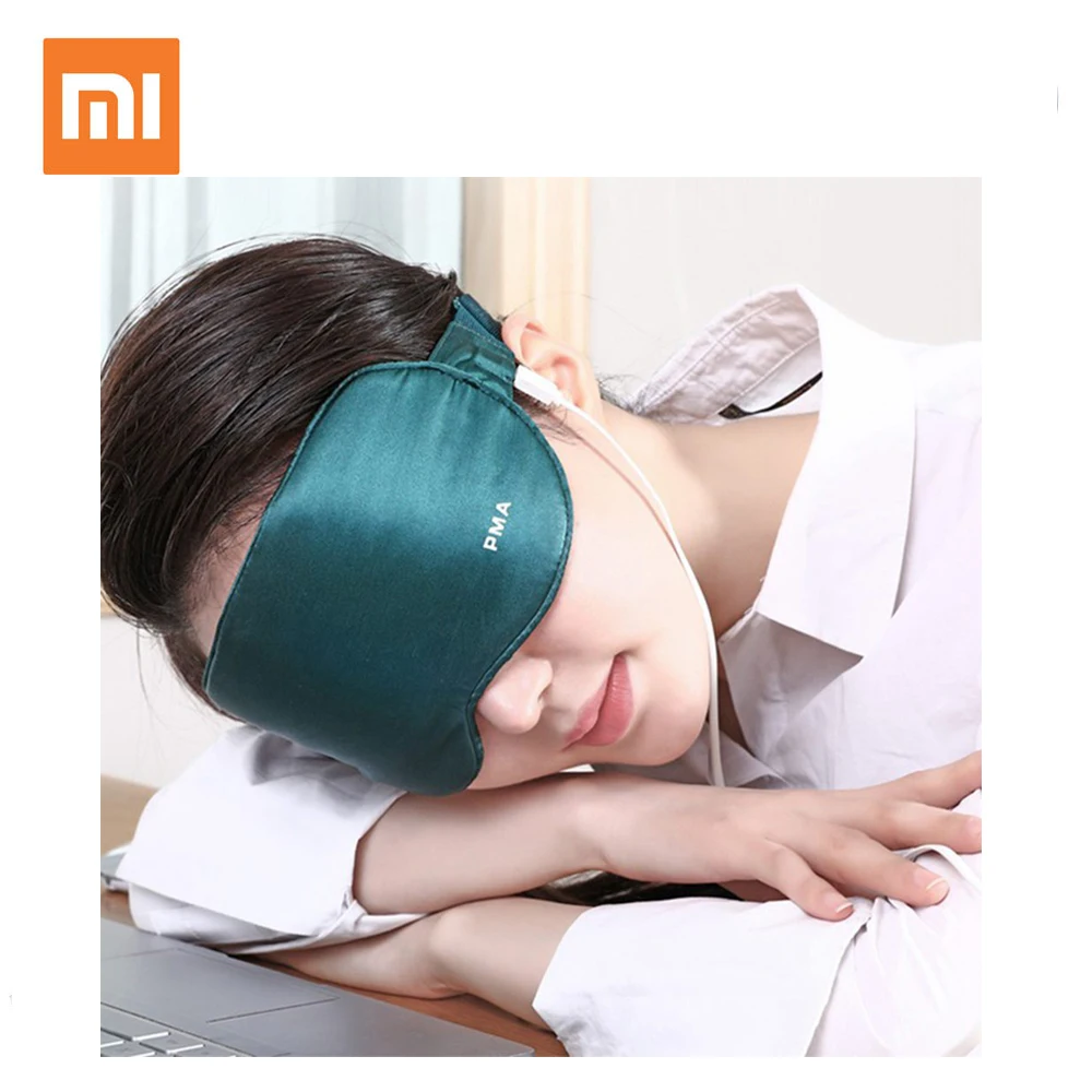 

Xiaomi Heating Silk Eye Mask Double-sided Silk USB Charging Sleep Three Temperature Control - Green/Pink