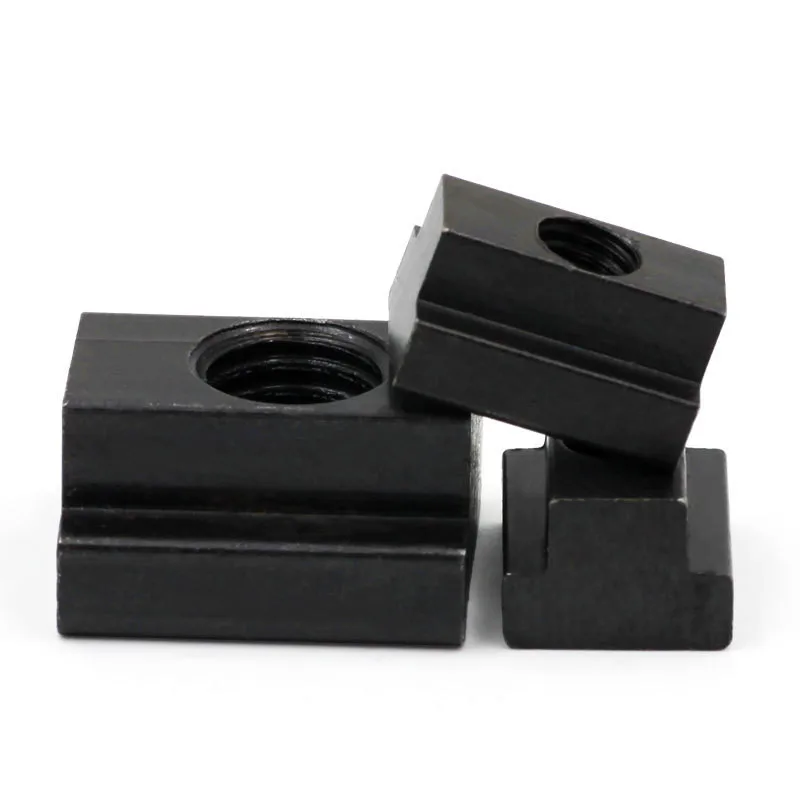 2021 Sale New Stainless Steel Rod 2pcs M8 Black Oxide Finish Grade 8.8 Carbon T-slot Nut Tapped Through Slot T-nuts | Обустройство