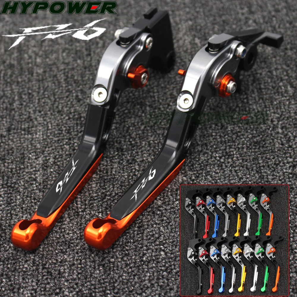 

For YAMAHA FZ6 FAZER 2004-2010 FZ6 FZ 6 R 2009-2015 Motorcycle Accessories Folding Extendable Brake Clutch Levers LOGO FZ6