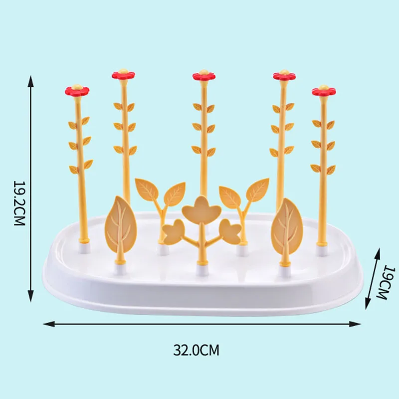 1pcs Portable Home Baby Bottle Holder Bracket Detachable Flower-shaped Drain Rack For Living Room Drying Rack