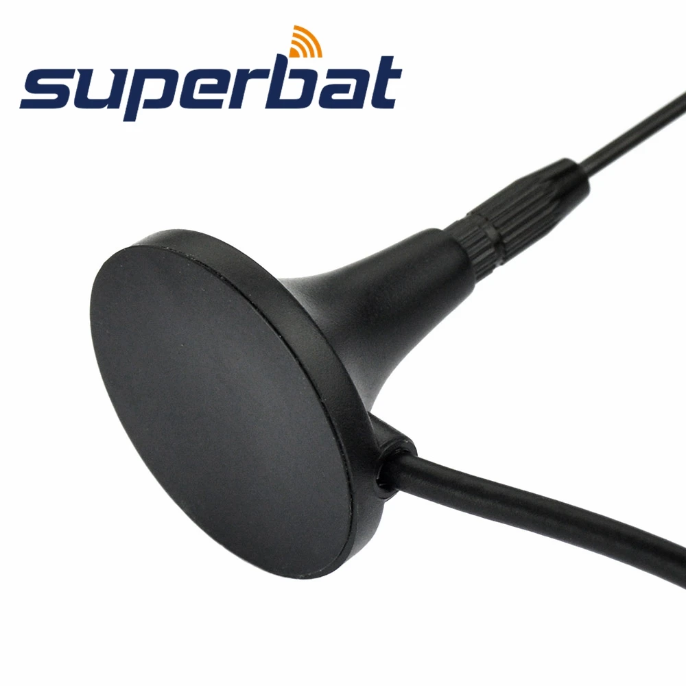 Superbat Car DAB/DAB+ Radios Antenna Magnetic Mount SMB Male Connector RG174 5M Aerial for Alpine