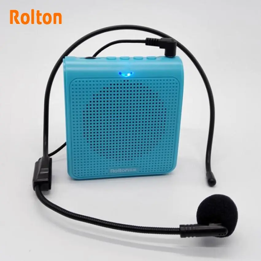 

Rolton K100 Portable Loud Loudspeaker Mini Voice Amplifier Microphone With USB TF Card For Teacher Tour Guide Promotion Column
