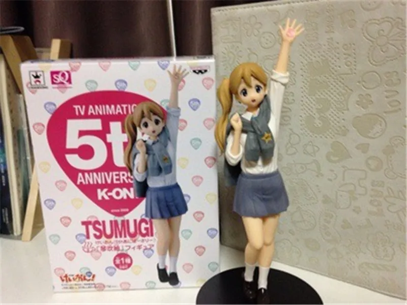 18 см Новый K on! Hirasawa Yui Akiyama Mio Tainaka Ritsu Kotobuki Tsumugi Адзуса Накано 5 й юбилей ПВХ фигурка