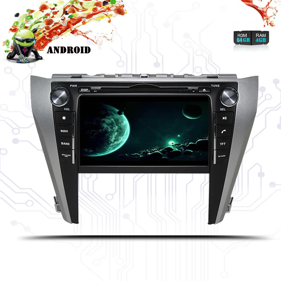 

8" Android 9.0 2 din 4GB 64GB Car dvd For Toyota Camry 2014 2015 2016 2017 Radio gps Navi Stereo Steering Wheel Tape Recorder PC