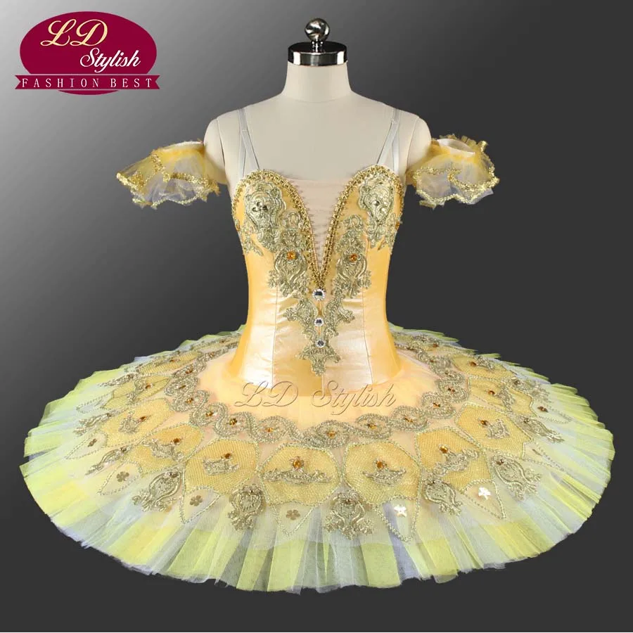 Women Yellow Ballet Tutu Fashion Stage Wear Costumes The Nutcracker