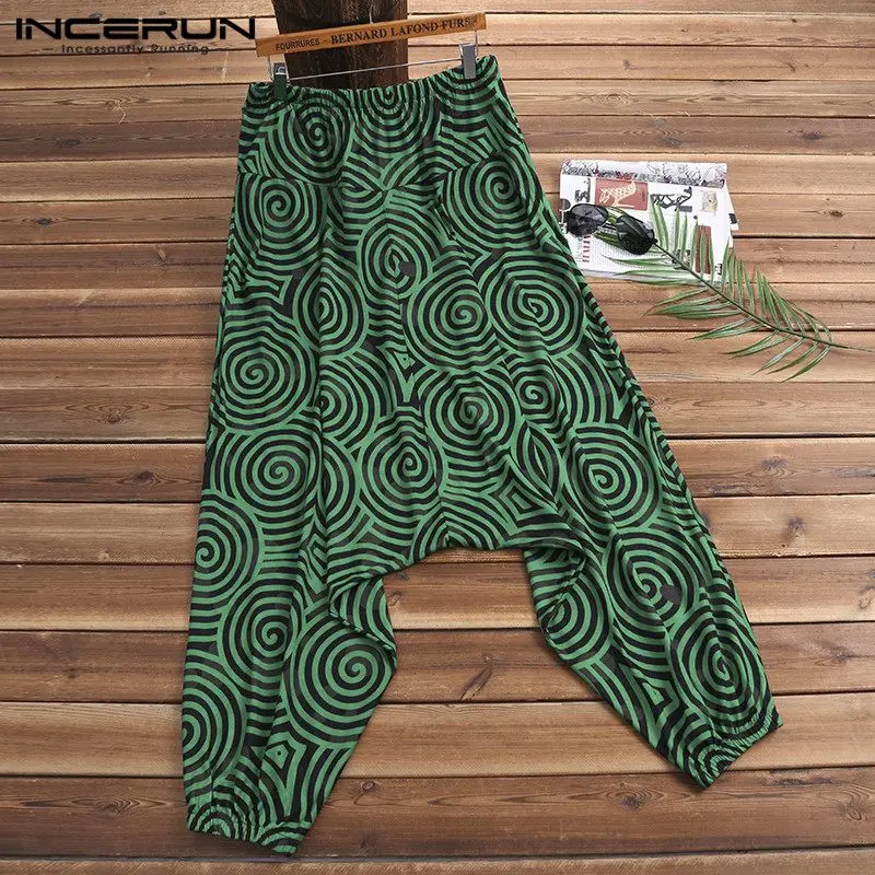 homens imprimir corredores baggy hiphop calças masculinas