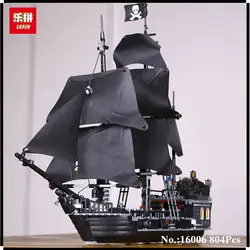 В наличии Лепин 16006 804 шт. Пираты Карибского моря черный жемчуг модель корабля строительство комплект блоки BricksToy Совместимость 4184