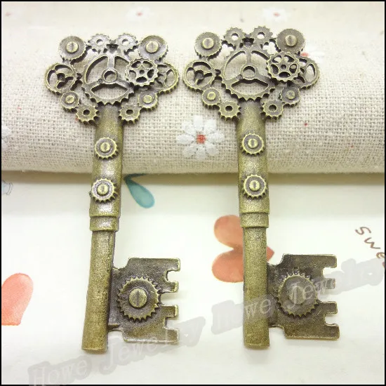 

Wholesale 12 pcs Vintage Charms Key Pendant Antique bronze Fit Bracelets Necklace DIY Metal Jewelry Making
