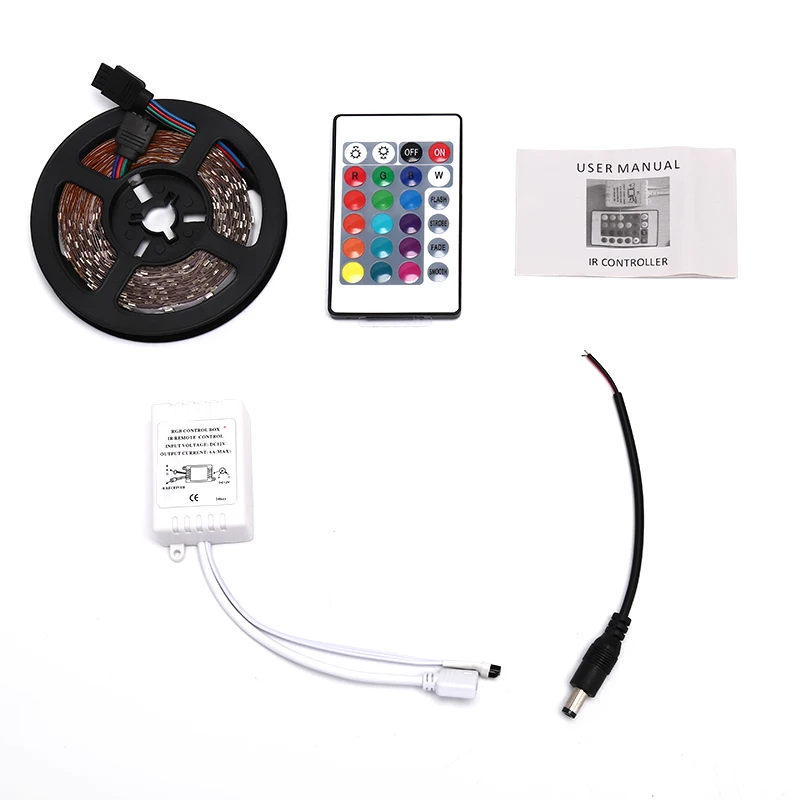 HELTC 1 комплект 5 м 3528 SMD RGB 600 светодиодный s светодиодные полосы лампы 24Key ИК пульт дистанционного управления светодиодная лента Горячая