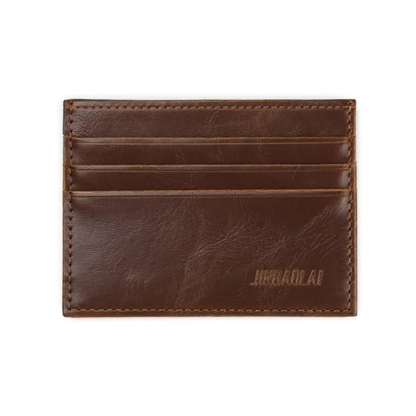 

2018 Card Wallet Men Card Holder Business Mens Simple PU Leather skin Credit ID Card Slim Purse Mens Wallet