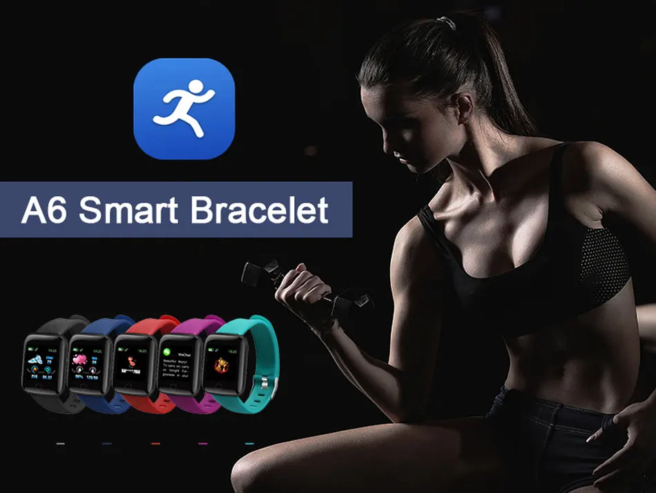 SALFRESA A6 Smart Bracelet Fitness Tracker 1.3 Inch Colorful HD Screen Sport Watch Waterproof IP67 Healthy Tracking Smart Band-1