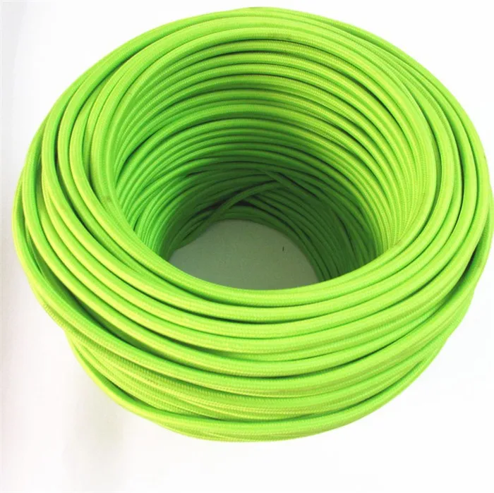 10m a lot fabric electrical cable Electric cable retro 20.75 textile woven mesh cable wire and the color blue of power lines (25)