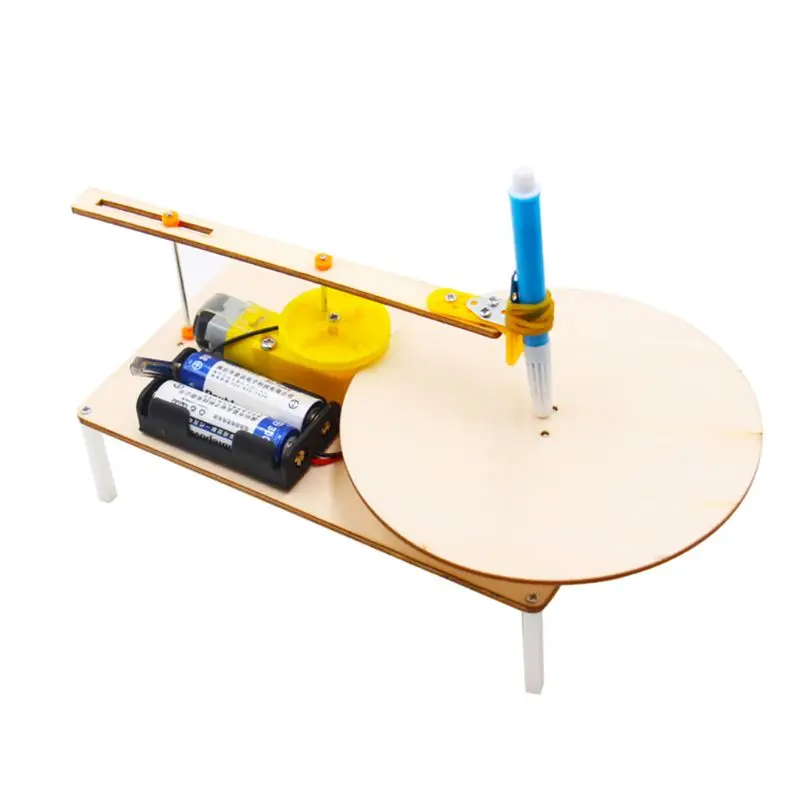 low cost  Creative DIY Electric Plotter Drawing Assembled Kits Children Handmade Graffiti Toy Science Apparat