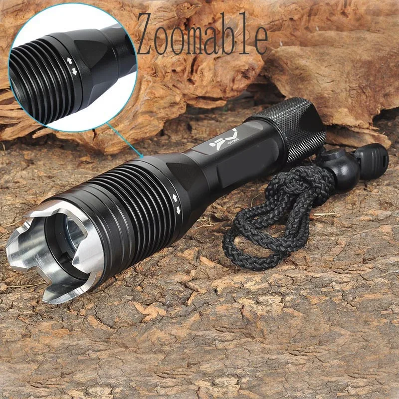 Ultrafire luz тактический переключатель факел охотничий светодиодный фонарь Zoomable TR-J1 900LM 4-Mode Белый светодиодный фонарик для дайвинга (1*18650)