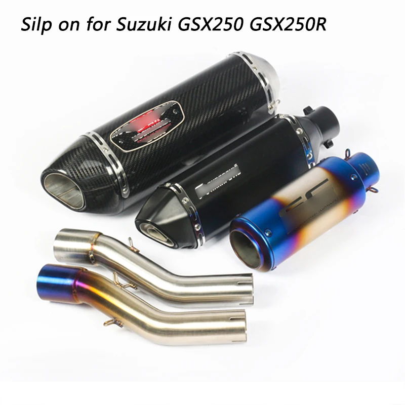 

Silp on for Suzuki gsx250 gsx250R Motorcycle Middle Connecting Tail Exhaust Muffler Pipe System For GSX250 GSX250R
