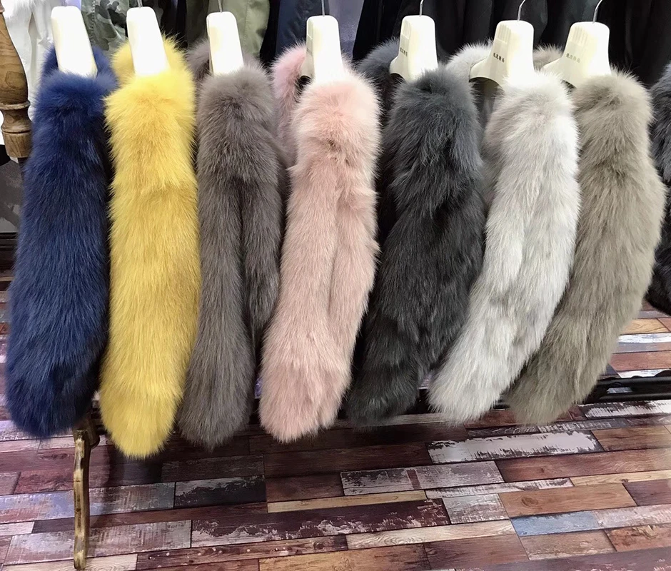 ardoisé jaune De Clair Gris kaki Manches bleu rose Veste Rf0185 Manteau Tout En Cuir Fourrure Fox Naturelle Réel coco Longues À Tc31luFKJ