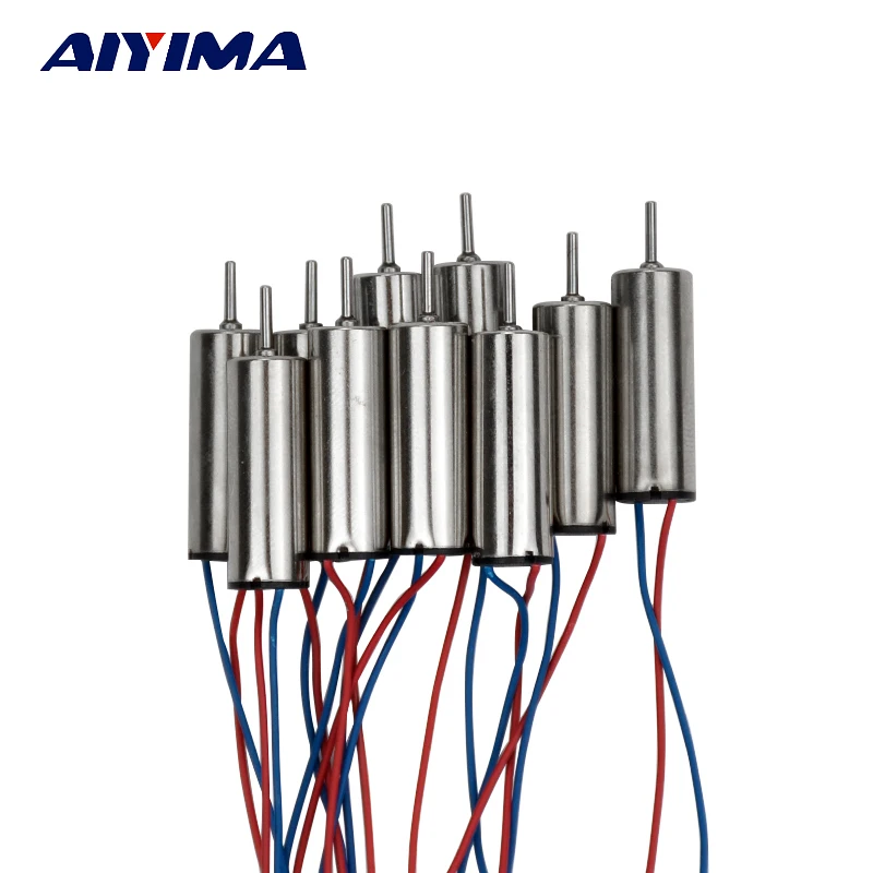 AIYIMA 10 unids 720 sin núcleo Motor DC3.7V 46000 RPM 20mm magnético de NdFeB Quadcopter Motor para helicóptero avión robótico AIYIMA 10 unids 720 sin núcleo Motor DC3.7V 46000 RPM 20mm magnético de NdFeB Quadcopter Motor para helicóptero avión robótico