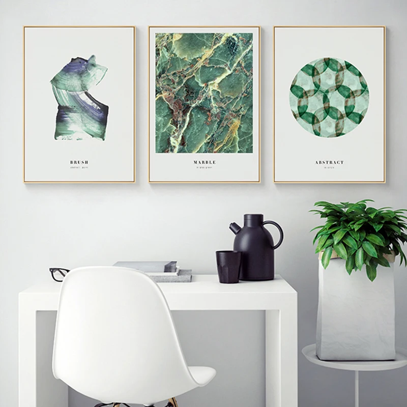 

Green Leaves Decoration Home Wall Art Canvas Painting Quotes Posters and Prints Decorative Pictures for Living Room Wall Decor