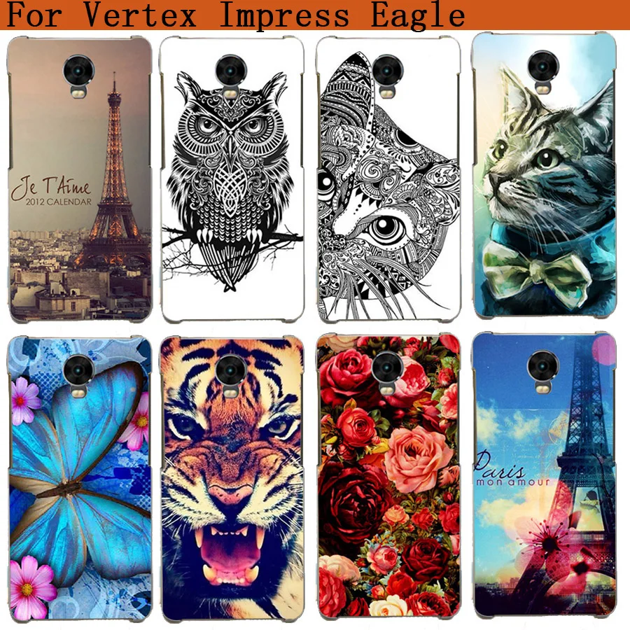 Vertex Impress Eagle Case Soft Tpu Tiger Owl Rose Eiffel