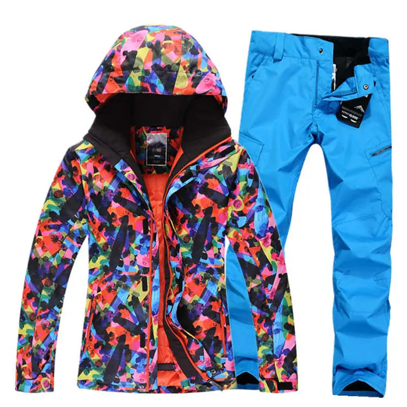 2016 Men Ski Suit Waterproof Windproof Ski Jacket+Pants Warm Ski Jacket