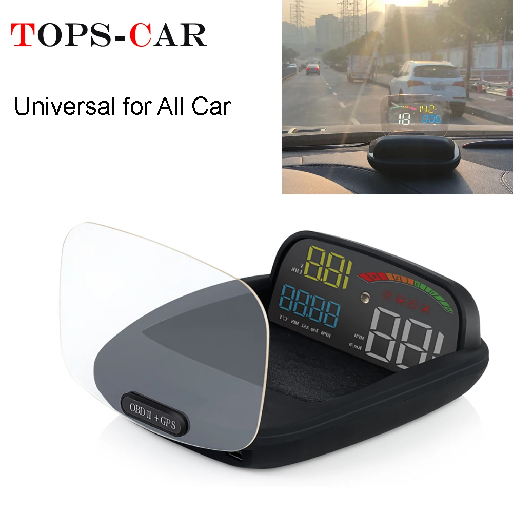 

Newest C800 With HD Lens ReflectIion Windshield Projector OBD2 II EUOBD Car HUD Head Up Display Overspeed Warning Voltage Alarm