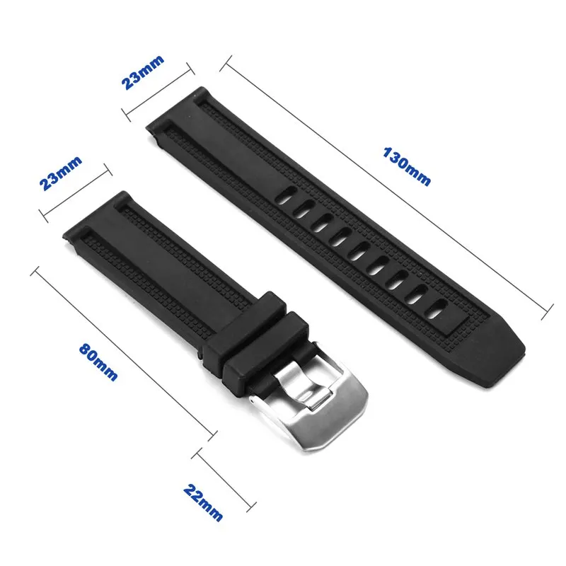 Сменный резиновый браслет 23 мм, резиновая Пряжка из нержавеющей стали, ремешок для часов Luminox Black Ops Series 8800 8802, мужские часы