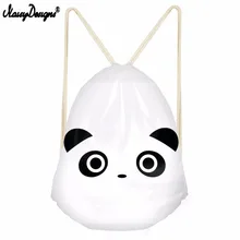 Бесшумный дизайн с принтом панды, детская мягкая сумка-мешок для школы, шоппер, Mochila Infantil, рюкзак для путешествий, Подарочные пляжные сумки