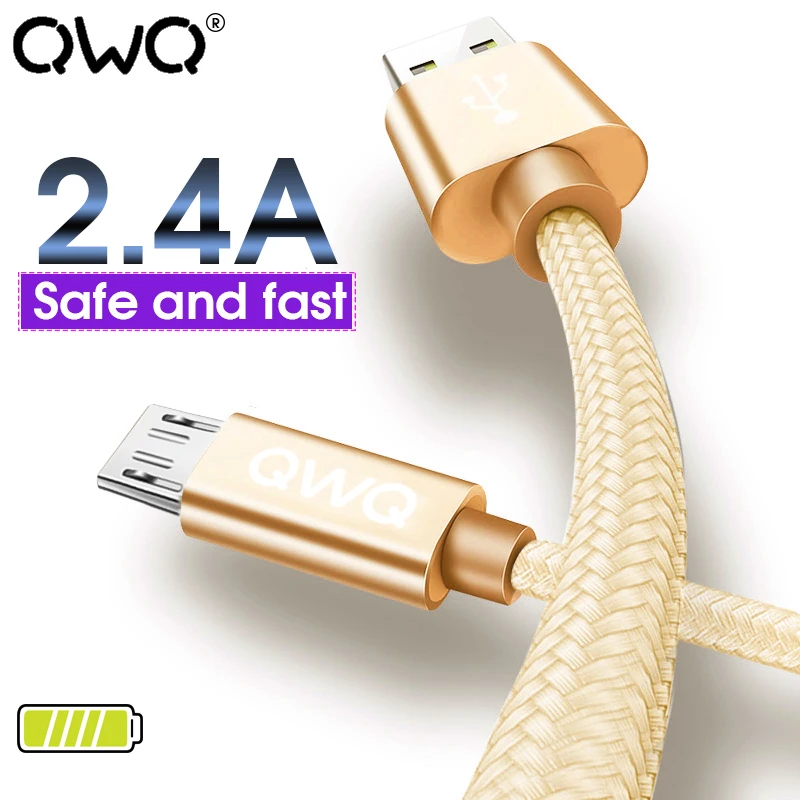 

2.4A Micro USB Cable Nylon Fast Charge USB Data Cable for Samsung Xiaomi LG Tablet Android Mobile Phone USB Charging Cord