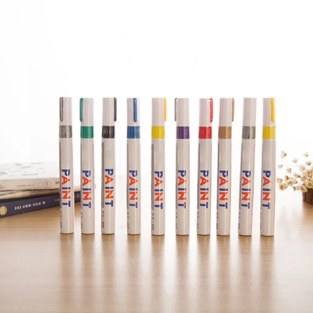 

1PC Colorful Permanent Paint Pen Tire Metal Outdoor Marking Ink #267863