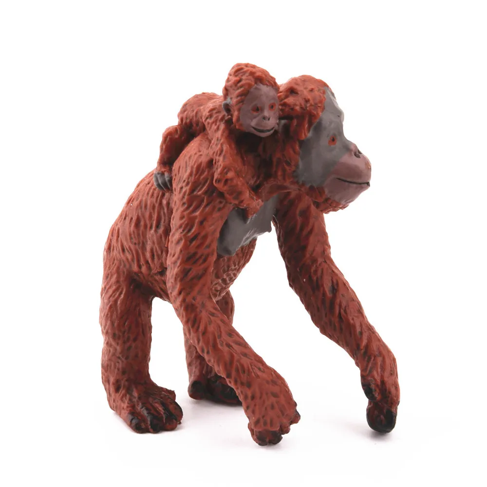 REikirc Orangutan With Baby Ape Gorillas Simulation Model Animals Kids