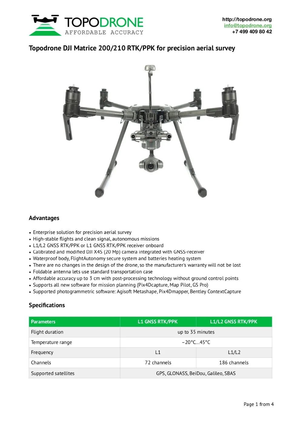 Topodrone DJI M200/M210 RTK/PPK для прецизионной аэрофотосъемки дроны самолет Max fly 30 км