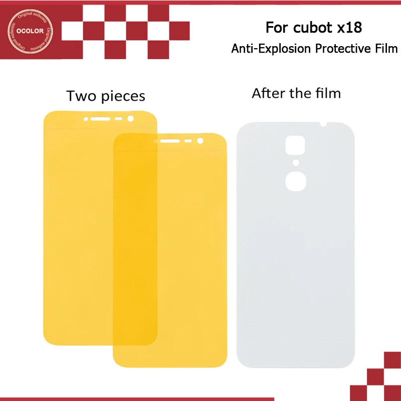 Ocolor для нестеклянных 2 шт cubot x18 анти Взрывная защитная пленка ультратонкая Защитная пленка для переднего экрана + 1 шт задняя пленка для cubot|screen protector film|screen protection filmscreen film | АлиЭкспресс
