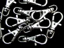 Vintage Silver Swivel Lobster Clasp Clips Key Hook Keychain Ring For Keys Car DIY Bag Key Chain Handbag Gift Accessories A713