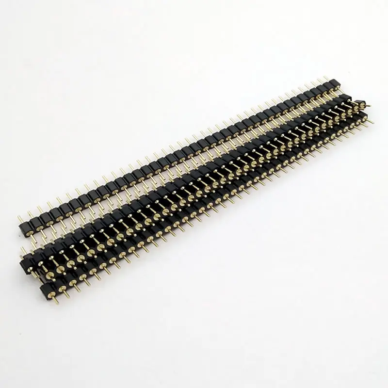 Позолоченные круглые иглы 40 Pin 1x40 200 шт. однорядные штекеры 2 54 мм поломка