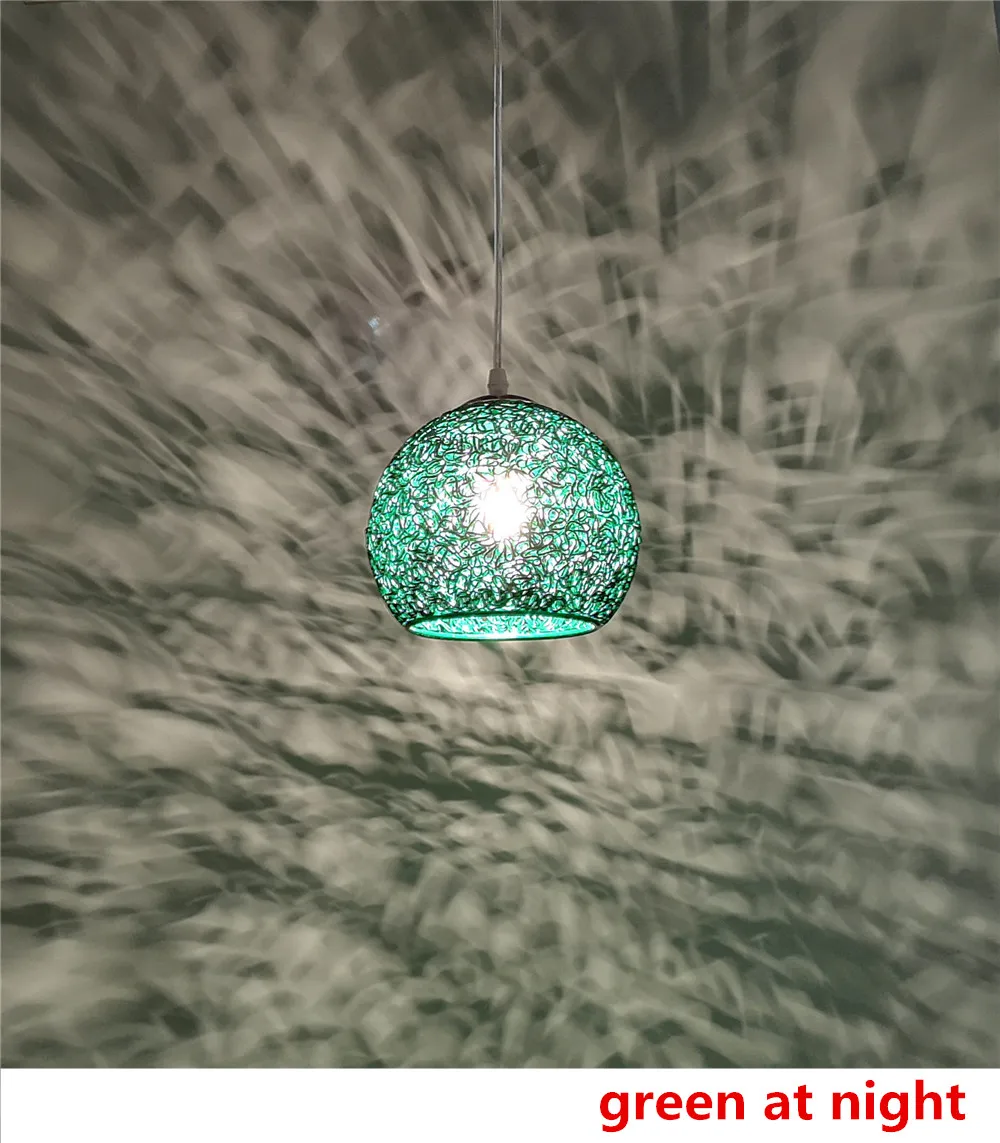 Современный светодиодный светильник 18 см с разноцветными шариками, металлический подвесной светильник, подвесной светильник в скандинавском кофейне для гостиной, столовой, бара, спальни