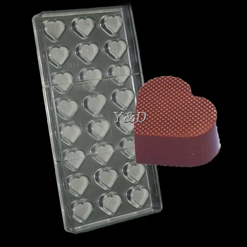 

Special Heart shaped 3 D Plastic Hard Inject Polycarbonate PC Chocolate Mold Jelly Candy Mould