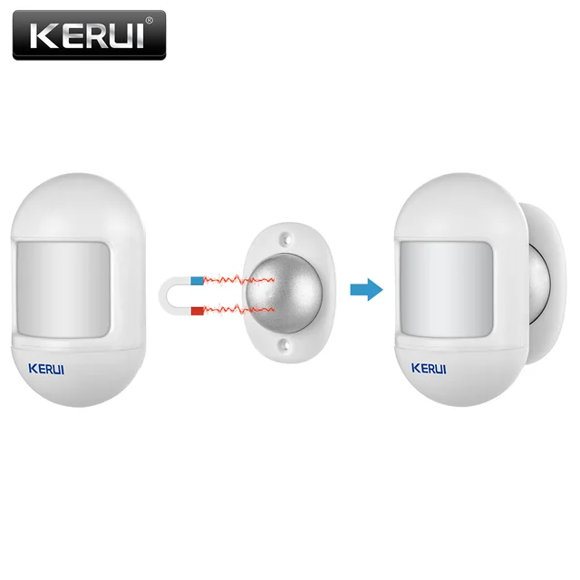 2pcs KERUI P831 Wireless Mini PIR Motion Sensor Alarm Detector with Magnetic Swivel Base for W181 W184 W204 Home Security Alarm 3