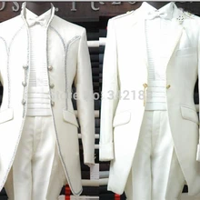 Высокое качество новинка на заказ свадебные жених костюмы / свадебные костюмы / красивый жених смокинги( куртка+ брюки+ галстук+ жилет) 2