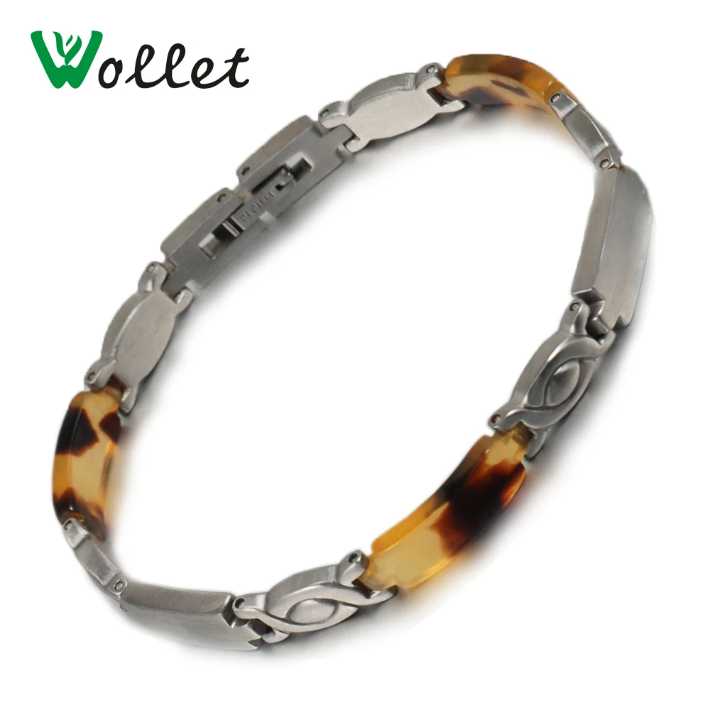 

Fashion Jewelry 18.5cm Resin Stainless Steel Bracelet Female Gift For Women