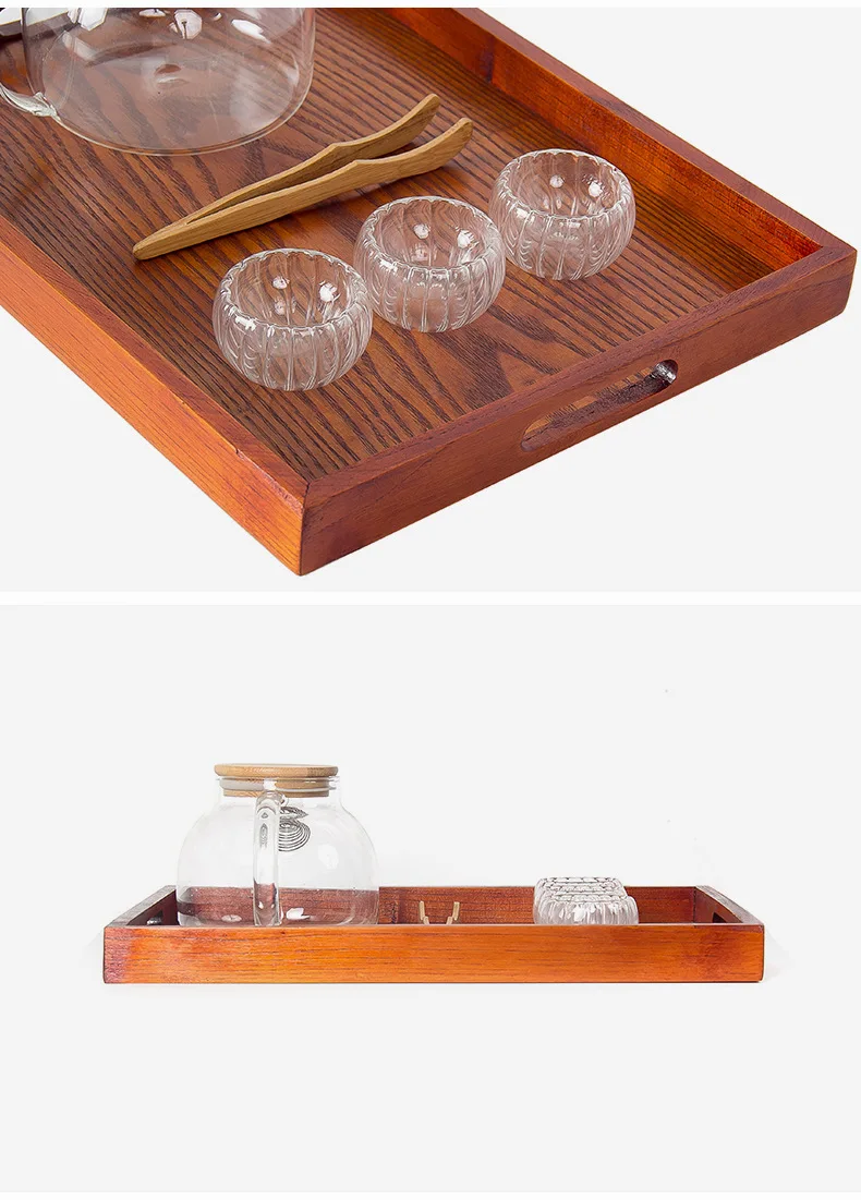 Посуда набор для чая стакана воды деревянный поднос отель предоставляет твердой древесины японский стиль бытовые столовой, деревянная тарелка