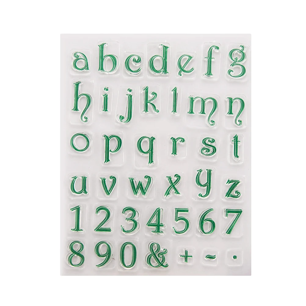 Alphabet And Number Transparent Clear Stamps Scrapbooking Seals for