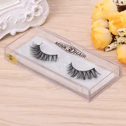 3D Полный Газа Lashes норки крест макияж Накладные ресницы Мягкая ресницы расширение ручной 1 пара