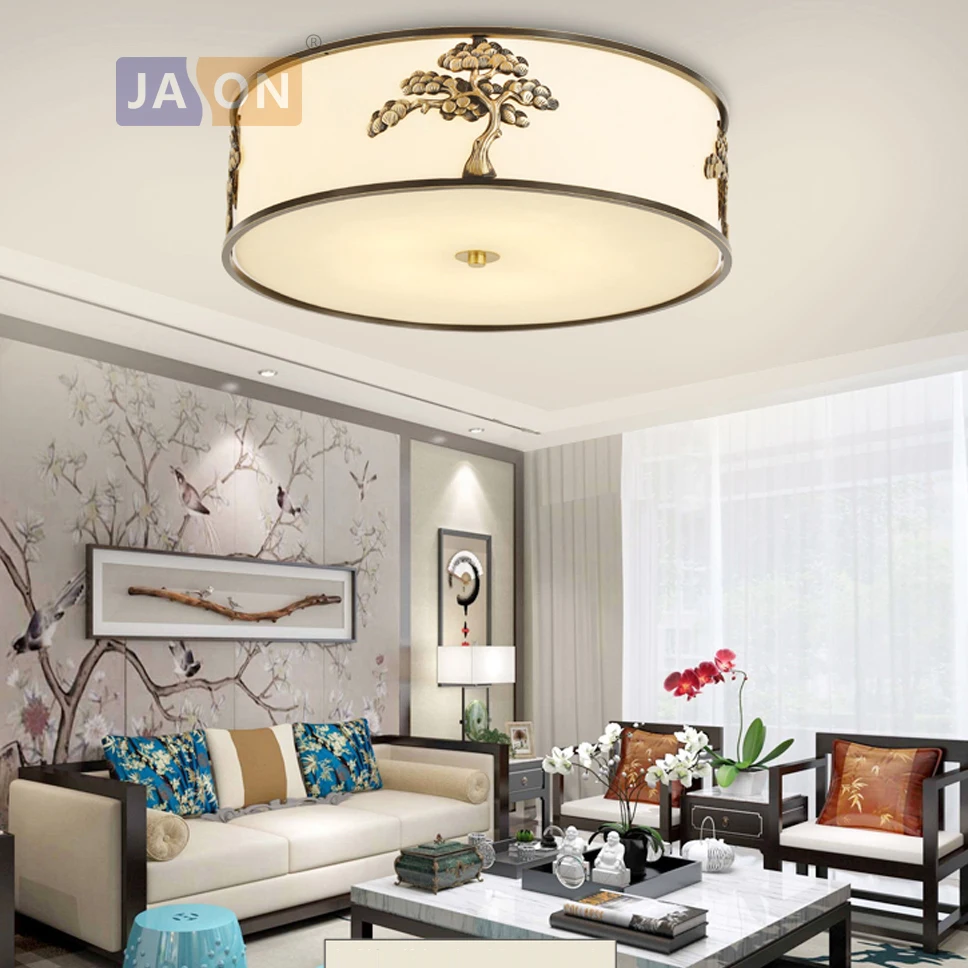 

led e27 Chinese Copper Marble Round Square LED Lamp.LED Light.Ceiling Lights.LED Ceiling Light. Ceiling Lamp For Bedroom