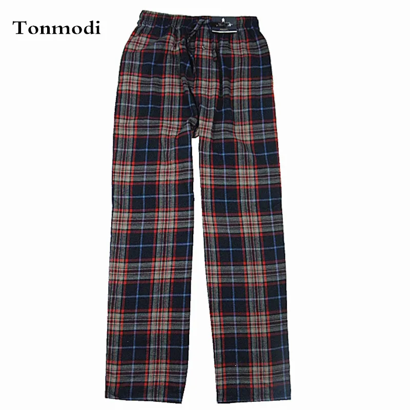 Trousers Men Autumn 100% Cotton Woven Flat Men Flannelette