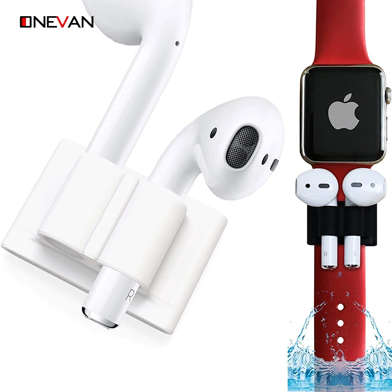 Гарнитура для Apple iWatch аксессуары AirPods силиконовые держатели беспроводных